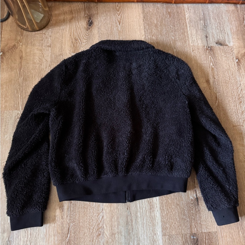 Beyond Yoga Black Teddy Fleece Zip Up Sweater Size M - Picture 3 of 6